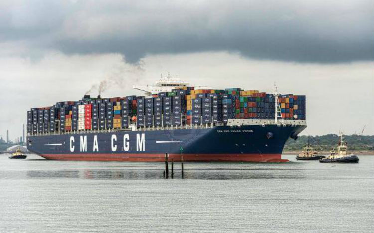 CMA CGM lleva por primera vez a EU buque de 18,000 TEU