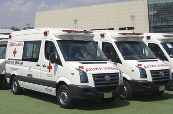 Entrega Volkswagen de México ambulancias a la Cruz Roja Mexicana