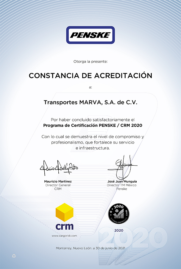 Marva Certificado CRM
